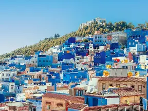 The blue-painted streets of Chefchaouen